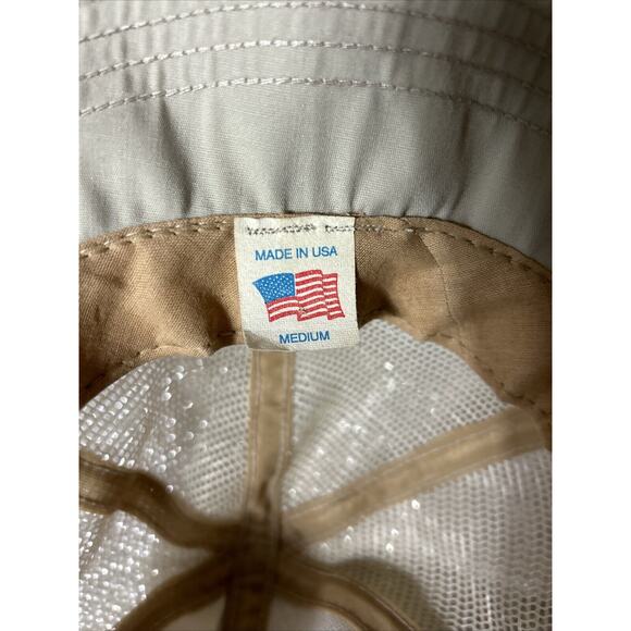 Cabela Sun Fishing Hat Mesh Back W Neck Cover Tan Pre-owned Size Medium Vintage - Picture 4 of 4